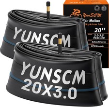 2PK 20x3.0-3.5 Heavy Duty E-Bike Inner Tubes AV48mm Schrader Valve BMX MTB
