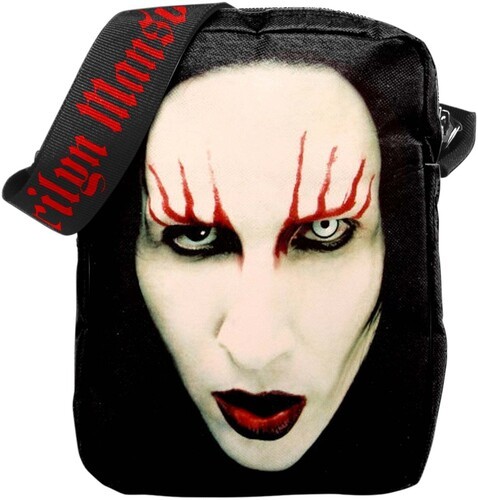 Marilyn Manson - Rocksax - Marilyn Manson - Red Lips Logo - Crossbody Bag with S