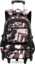 Rolling Backpack for Boys School Backpack with Wheels for Boys Wheeled Bookba...