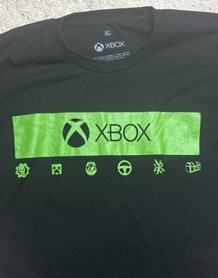 XBOX Gamer Black And Green Gamer Short Sleeve Tee Shirt Size XL