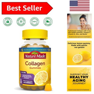 Vitamin C, Zinc & Collagen Peptides Gummies - Daily Support for Healthy Skin