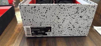 Jordan Air Jordan 4 Retro SE GS Black Steel Grey White Leather Sneaker 4Y