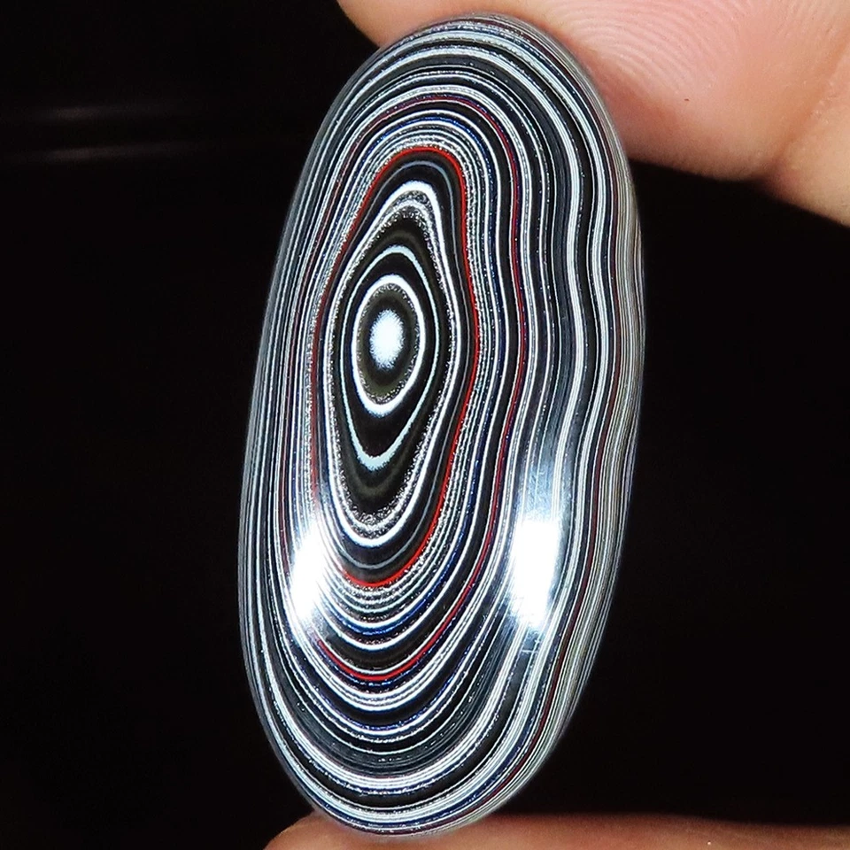 16.05 Carat. Fordite Detroit Agate Oval Cabochon (17 x 37 x 5 mm) Loose Gemstone - Image 2 of 4