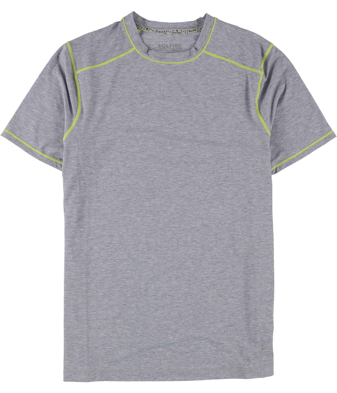 Мужская технологичная базовая футболка SOLFIRE, серая, Маленькая