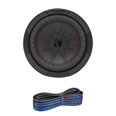 Kicker 48CWR82 8'' 600 Watt Peak Power 2-Ohm DVC Car Audio Subwoofer with Wire