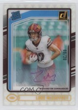 2024 Panini Clearly Donruss Rated Rookie Mosaic /20 Luke McCaffrey #80 Auto 1oa8