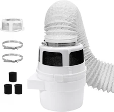 Upgraded Version -  3 in 1 Indoor Dryer Vent Kit with White Dryer Vent Hose - Dr
