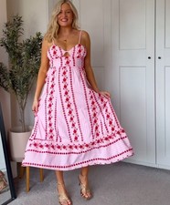 ZARA : Embroidered Eyelet Midi Dress : 2715/977 : ALL SIZES