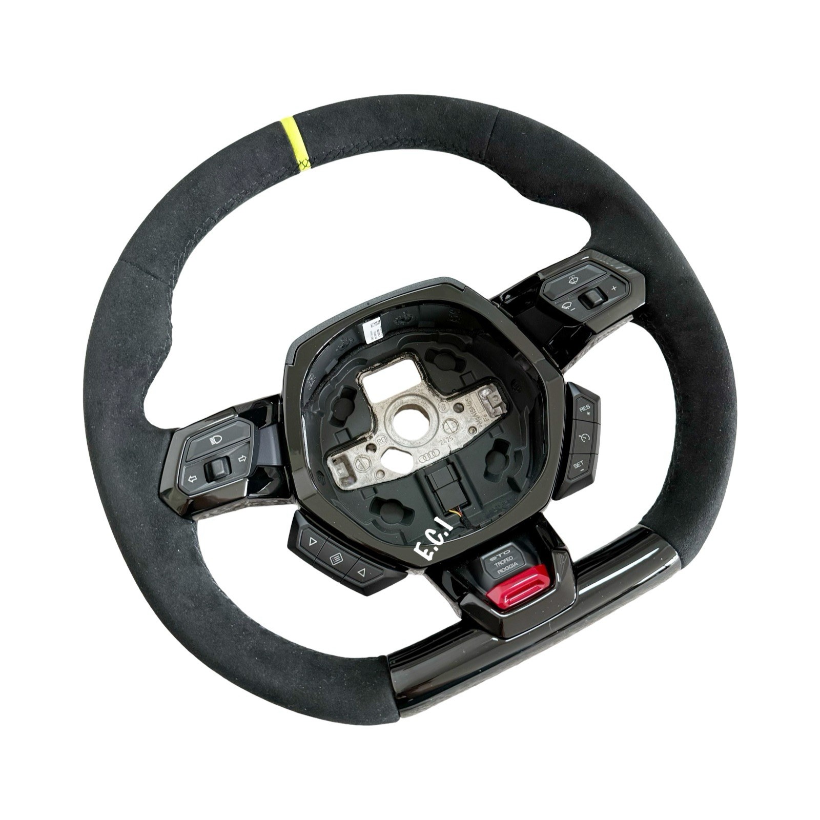 GENUINE LAMBORGHINI HURACAN PERFORMANTE EVO STO ALCANTARA GREEN STEERING WHEEL
