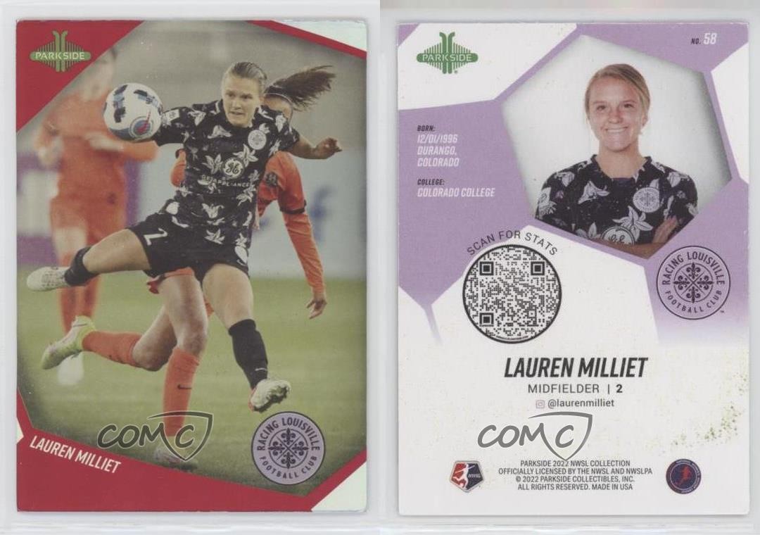 Target Ballls 2022 Parkside NWSL Target Red Foil Lauren Milliet #58 0u3 | eBay