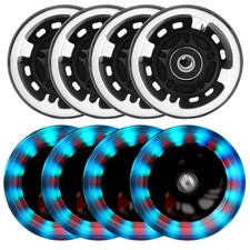8 Pack Light Up Inline Skate Wheels 64mm 72mm 76mm 80mm Inline Wheels with AB...