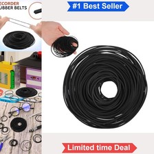 Cassette Recorder Rubber Belts 100 Pcs 26-120mm 1mm Width Repair Maintenance
