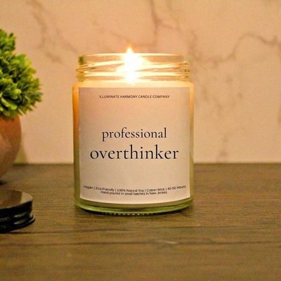 Professional Overthinker Candle | Funny Gift For Overthinkers | Best Friend