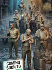 1/35 Scale 50mm Abandoned Mall Security Team Figure Model Resin Printed