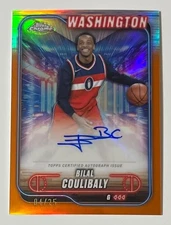 Bilal Coulibaly 04/25 2024-25 Topps Chrome Autographs Orange Geometric Refractor