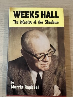 Weeks Hall-The Master of the Shadows by Morris Raphael SIGNED 1st Ed HC/DJ VG+