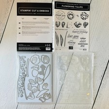 Stampin' Up Retired FLOWERING TULIPS Stamp Die Set Bundle