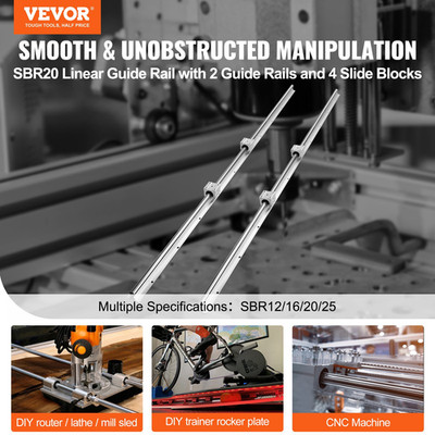 Linear Motion Set, SBR20 1500mm, Ideal for DIY CNC and Automation Tasks