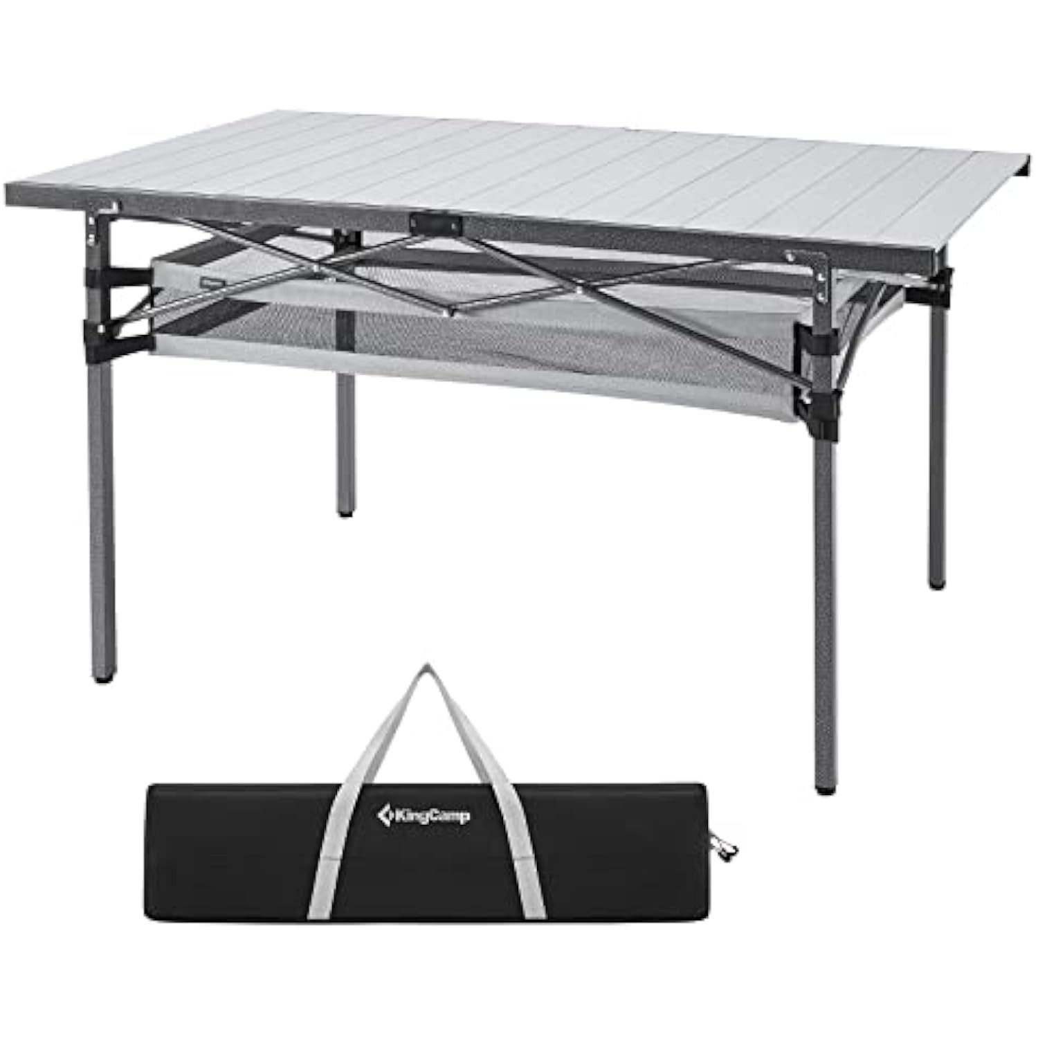 Spacious tabletop area aluminum compact roll 4-6 person stable adjusta