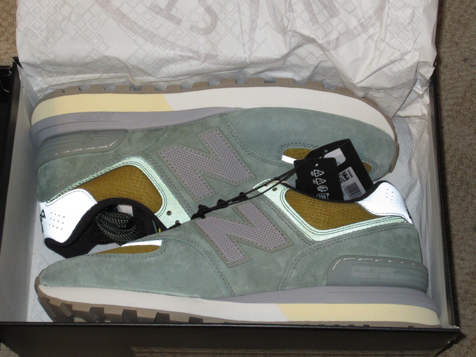 Stone Island x New Balance 574 Legacy U574LGTN Light Green Men's Size 10 NEW! thumbnail 5