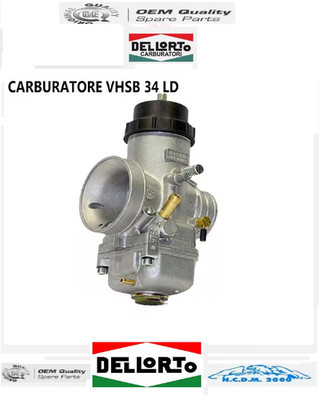 09784 VERGASER DELL'ORTO RACING VHSB 34 LD FLACHVENTIL VESPA 50 125 130