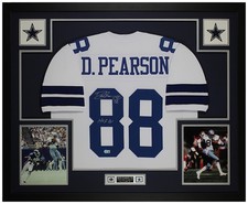 Drew Pearson Autographed & Framed White Cowboys Jersey Auto Beckett Cert