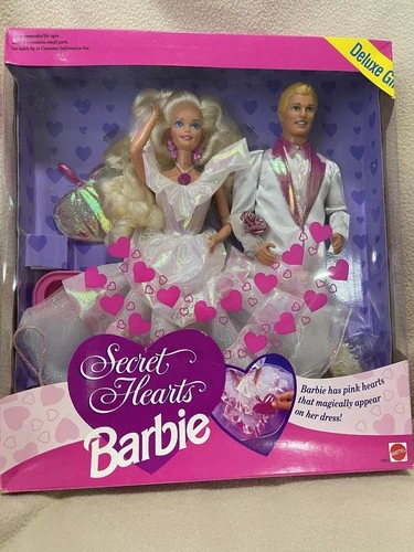1993 Secret Hearts Barbie & Ken Deluxe Gift Set #10929 NRFB Mattel Vintage