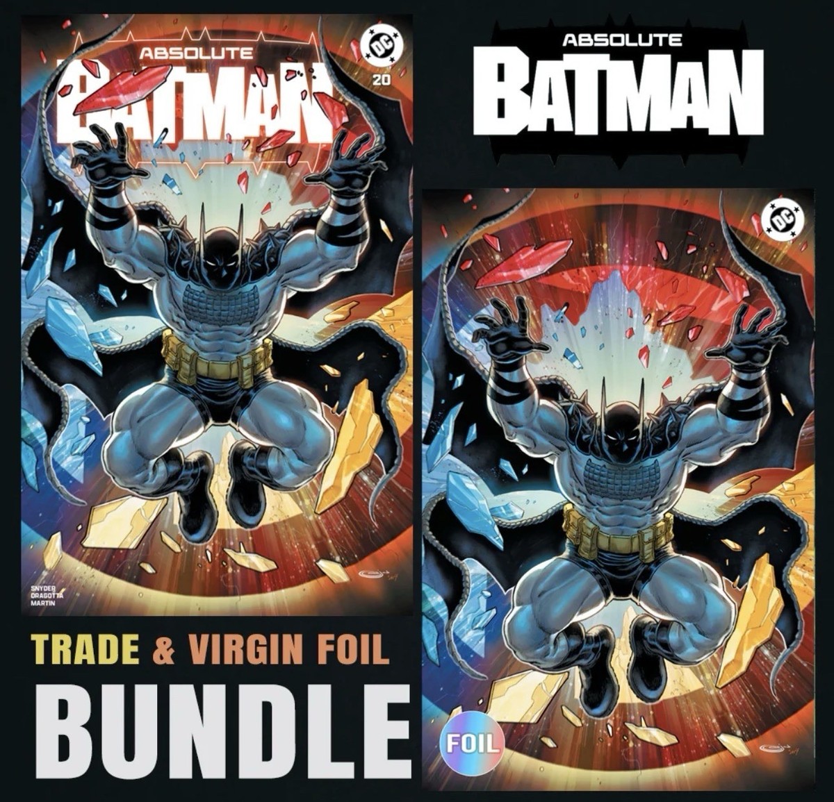 ABSOLUTE BATMAN #20 SAJAD SHAH VIRGIN FOIL SET LTD 1K 1ST APP