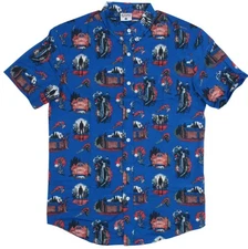 NEW Creepy Co. CAMP SLASHER FRIDAY 13TH Button Up Dress Shirt XS-4XL Select Sz