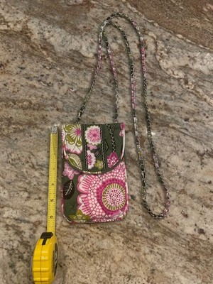 Vera Bradley Cell Phone Crossbody ID Case Olivia Pink Pattern HARD TO FIND ITEM