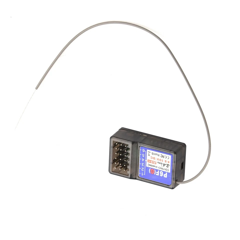 Receptor DumboRC P6FG 2.4G 6 CANALES con giroscopio para control remoto transmisor RC X6 Foto 3 de 4