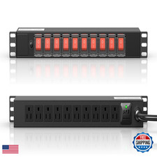 Btu 10 Outlet Rack Mount Power Strips Individual Switch1U Rack Mount Pdu Power