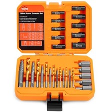 29-Piece Screw Extractor Set with Left Hand Drill Bits