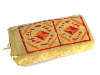 Vtg. Native American Indian Plains Sioux Painted Hide Parflech Wallet CR3