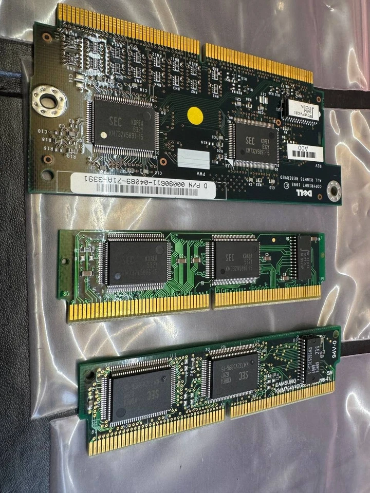 Vintage Memory Lot – 6× 72-Pin SIMM Modules + Dell KM732V589T Cache Module - Image 4 of 4