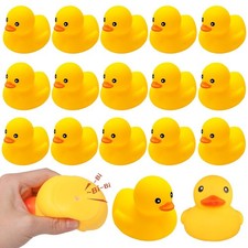 Yellow Rubber Ducks Bath Toys 20Pack, Bathtub Floating Squeaky Duck Bulk Baby...
