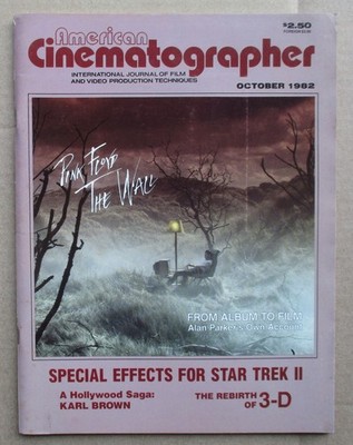 AMERICAN CINEMATOGRAPHER  1982 STAR TREK II PINK FLOYD THE WALL NM UNREAD