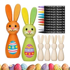 Easter Bunny Wood Seasonal Decoration Paint Your Own Rabbit Figure