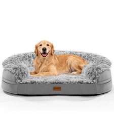 3.7in Orthopedic Dog Bed EggCrate Foam, Washable Waterproof Cover for XL Dogs