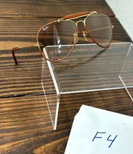 Vintage Bausch  Lomb Ray-Ban Brown Photochromic Sunglasses Leather Aviator 62mm