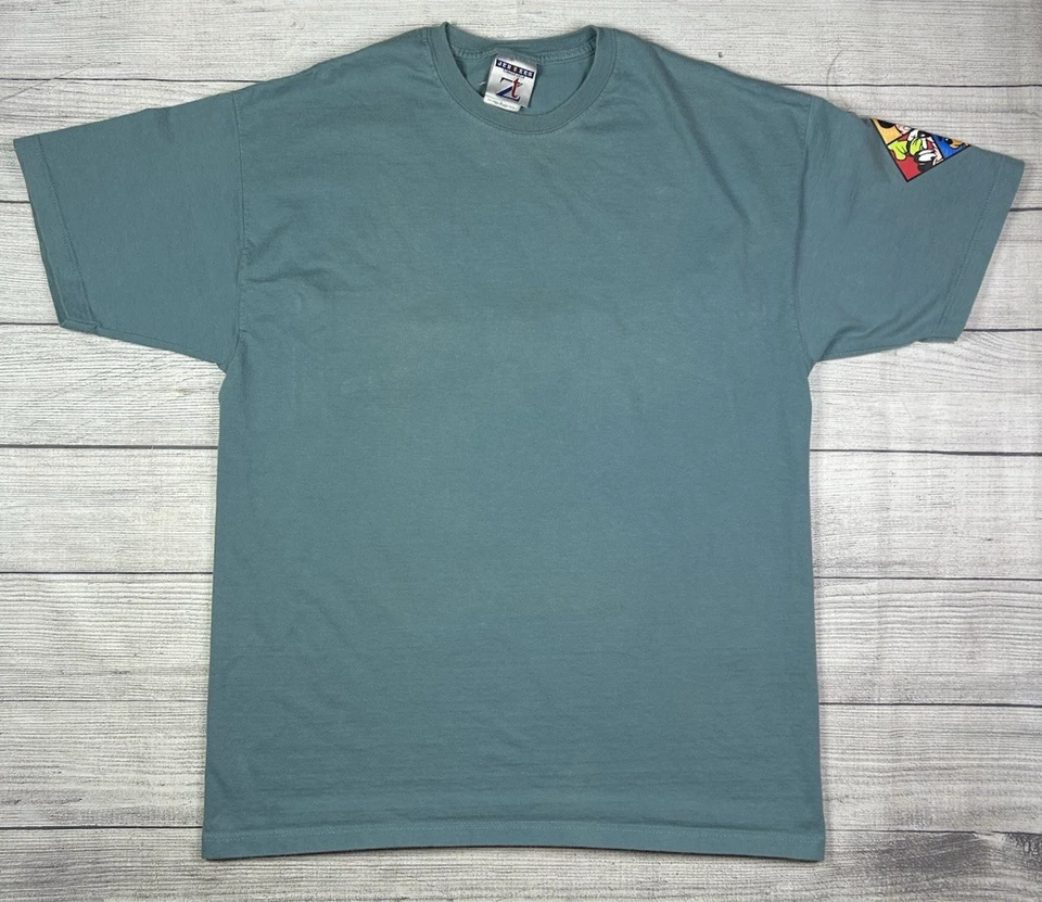 Camiseta De Colección Disney Miembro del Elenco Talla L Azul Mickey Donald Pluto Goofy Foto 2 de 4