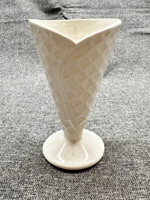 VINTAGE MAXWELL & WILLIAMS KERAMIK EISTÜTE BECHER WAFFEL TEXTUR CREME ZUHAUSE