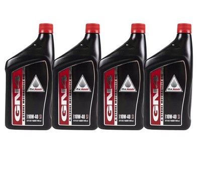 Set of 4 - Genuine Honda GN4 4-Stroke Motorcycle Oil - 10W-40 SJ - Fits Honda