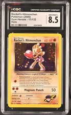 CGC 8.5 Rocket's Hitmonchan 11/132 Holo Rare Gym Heroes NM/Mint+ Pokemon Card on eBay