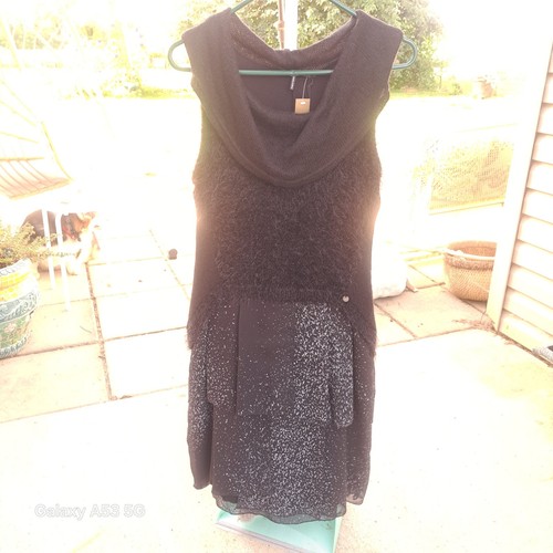 Black French chic women's fashion label Mado et les Autres. Size 8 Medium