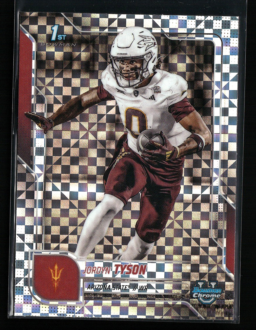 2025 Bowman Chrome University X-Fractors #31 Jordyn Tyson Arizona State RC