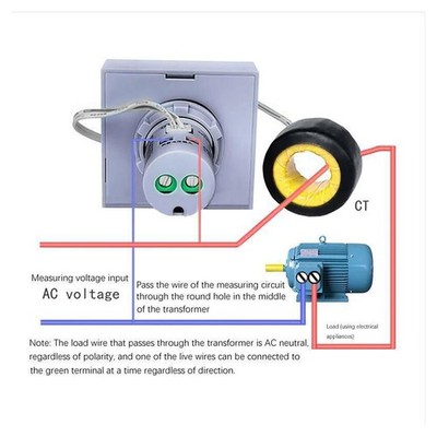 6 In 1 Multifunction Digital Meter AC Current Voltage Power Frequency Monitor Fo