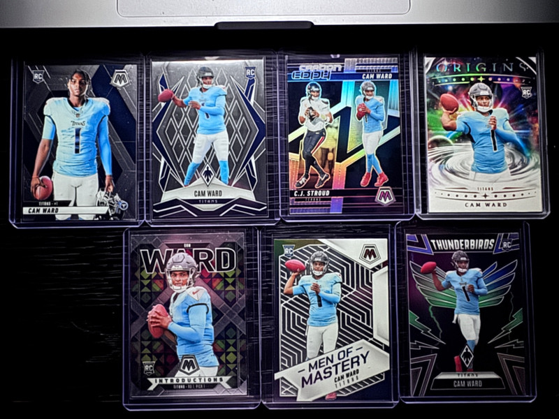 2025 Panini Football, Lot of 7, Cam Ward (RC) - Mosaic, Phoenix, Inserts