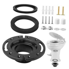 RV Toilet Seal and 3 Inch Socket RV Toilet Flange Kit, Fit for RV 3 in 1 Kit