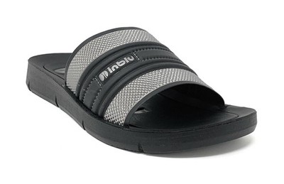 CM000026 INBLU HERREN SLIPPER MIT SCHWARZ WEICHE SOMMERSOHLE